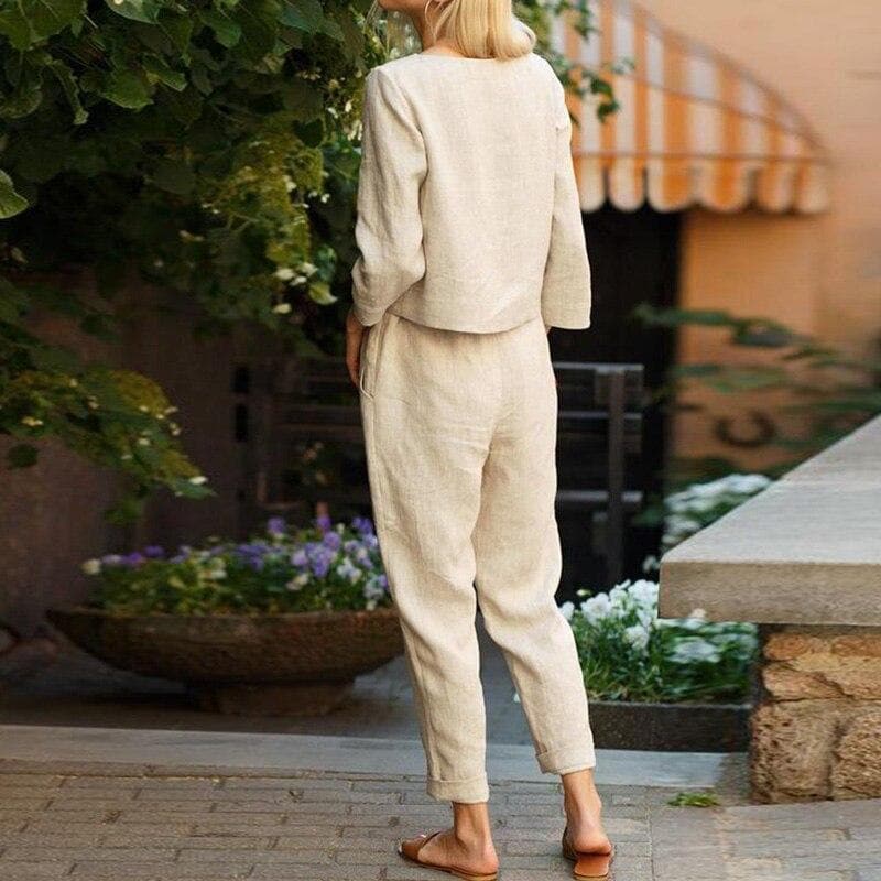 Mila | Women's Relaxed Linen Two-Piece Lounge Set