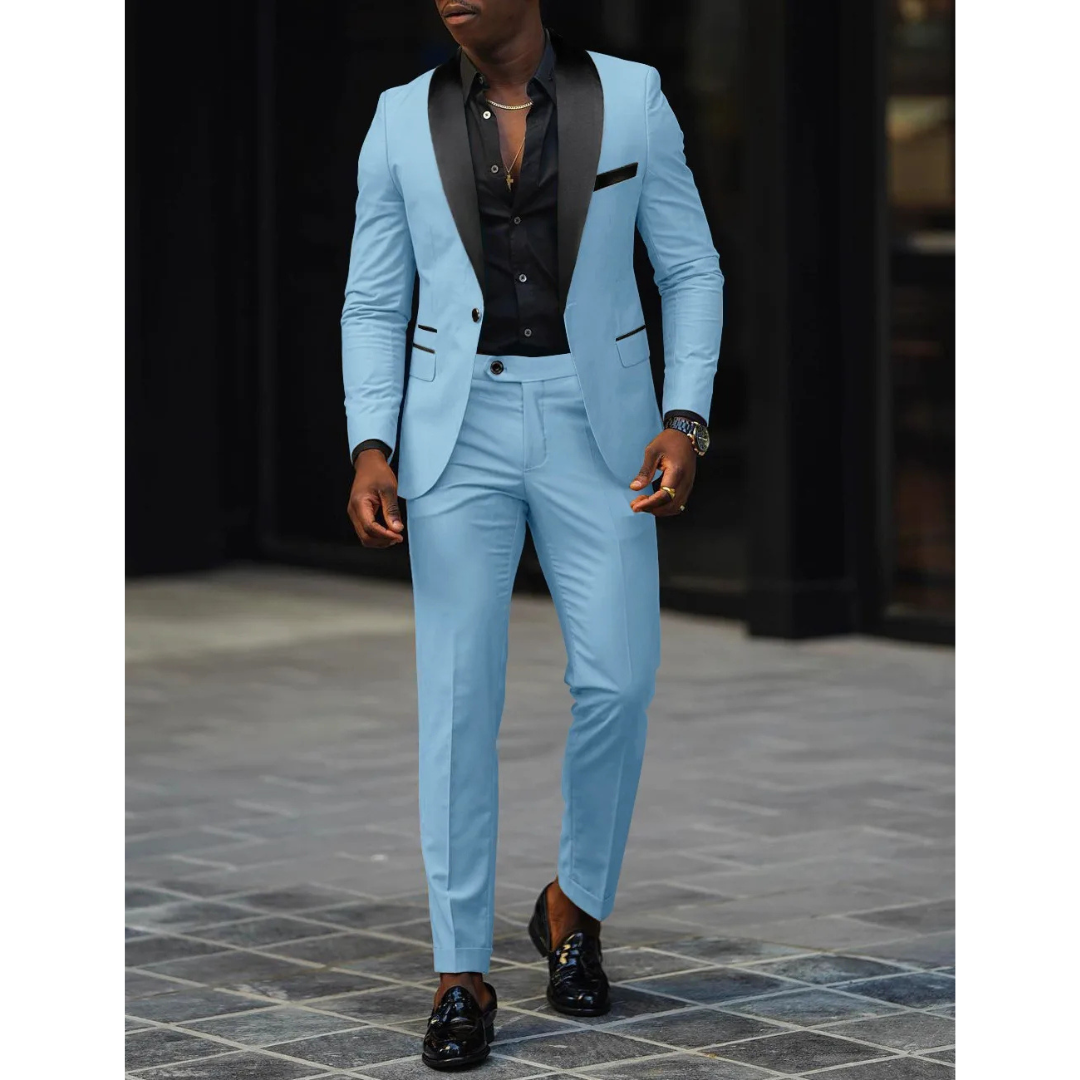 Victor | Men's Slim-Fit Formal Suit With Lapels