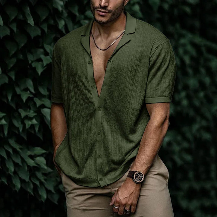 Mateo | Men's Cuban Collar Short Sleeve Shirt