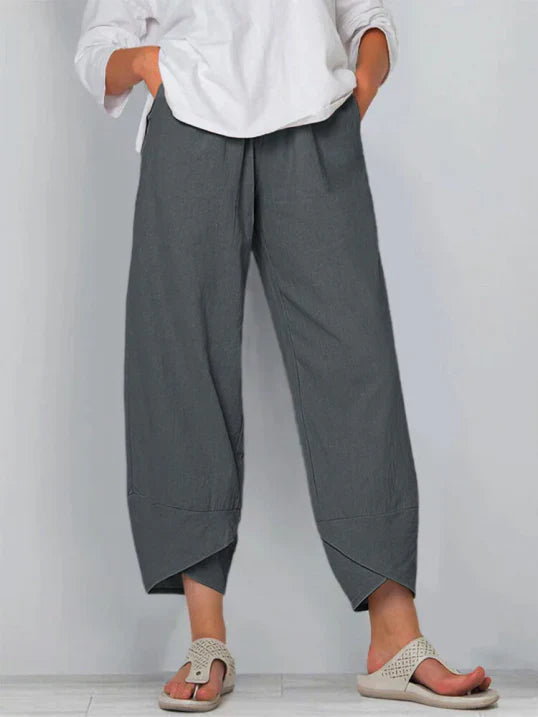 Aria | Women's High Waist Tulip Hem Wide Pants