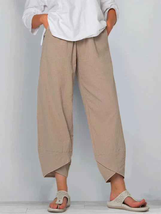 Aria | Women's High Waist Tulip Hem Wide Pants