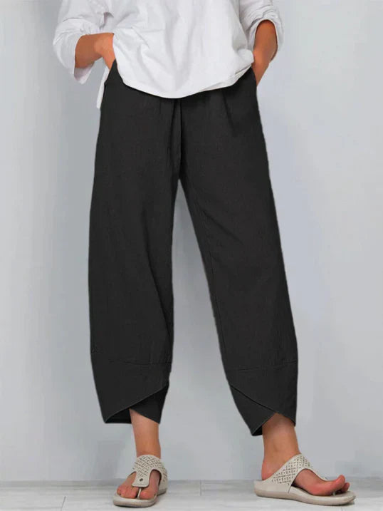 Aria | Women's High Waist Tulip Hem Wide Pants