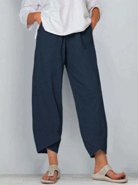 Aria | Women's High Waist Tulip Hem Wide Pants