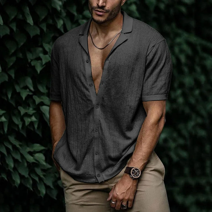 Mateo | Men's Cuban Collar Short Sleeve Shirt