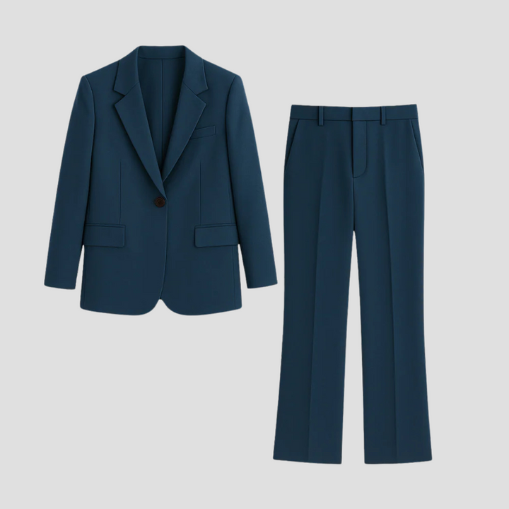 Amelia | Women's Structured Blazer And Straight Leg Trouser Set