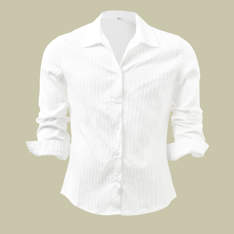 Theo | Men's Ribbed Slim Fit Linen Shirt