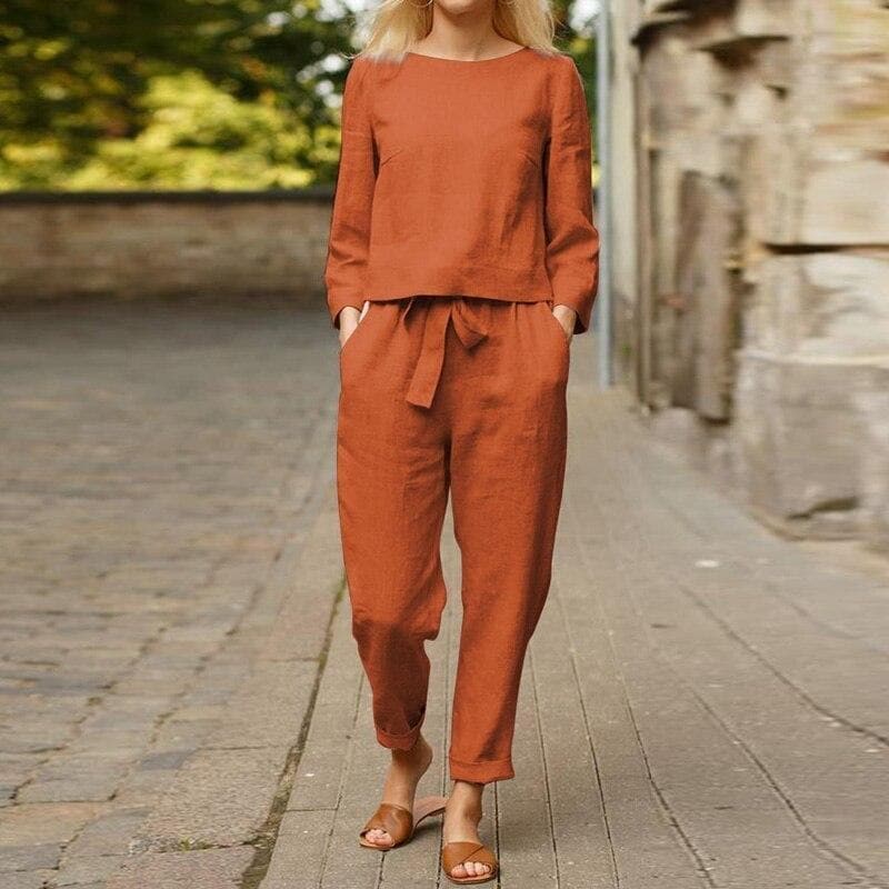 Mila | Women's Relaxed Linen Two-Piece Lounge Set