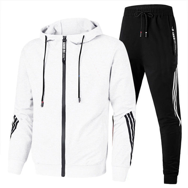 Noah | Men's Striped Hooded Sweatshirt And Jogger Set