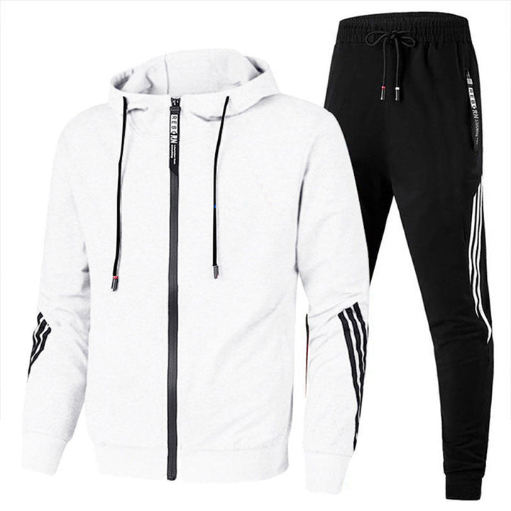 Noah | Men's Striped Hooded Sweatshirt And Jogger Set