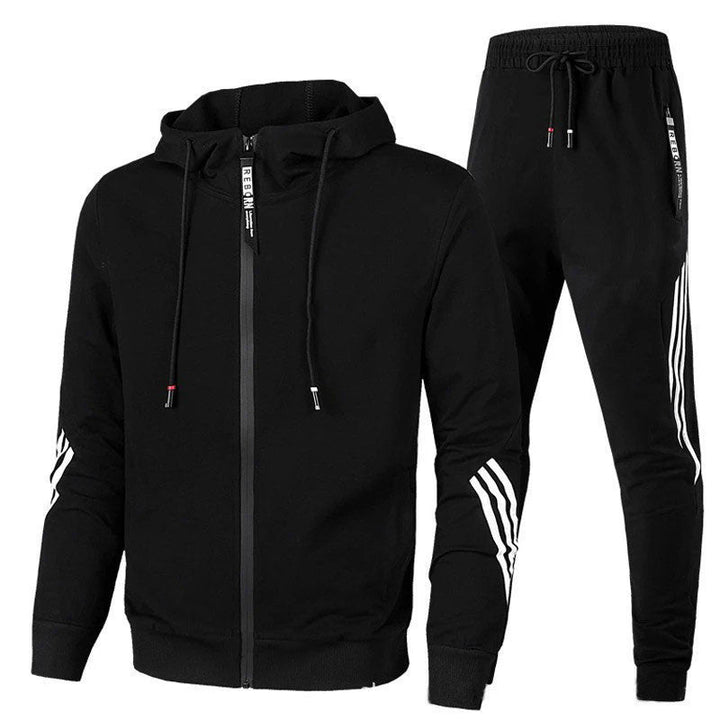 Noah | Men's Striped Hooded Sweatshirt And Jogger Set