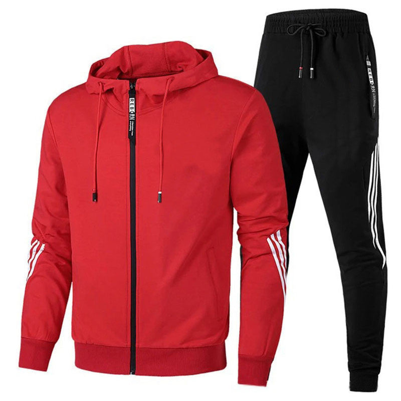 Noah | Men's Striped Hooded Sweatshirt And Jogger Set