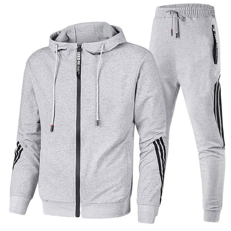 Noah | Men's Striped Hooded Sweatshirt And Jogger Set