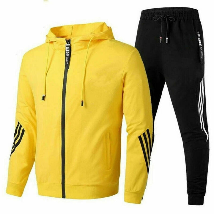 Noah | Men's Striped Hooded Sweatshirt And Jogger Set
