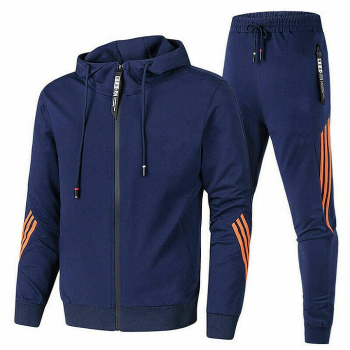 Noah | Men's Striped Hooded Sweatshirt And Jogger Set