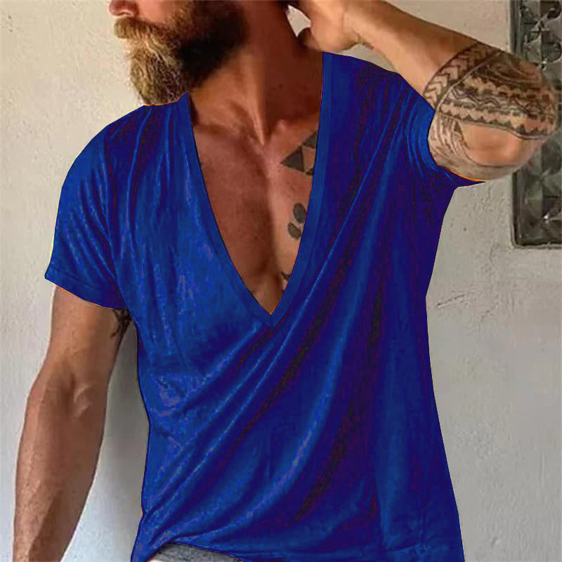 Mason | Men's Relaxed Deep V-Neck Short Sleeve T-Shirt