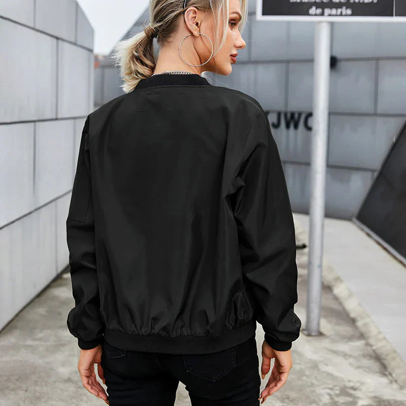 Sienna | Women's Lightweight Zip Front Bomber Jacket