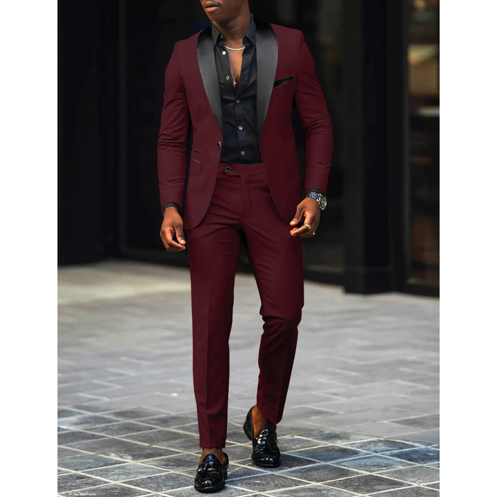 Victor | Men's Slim-Fit Formal Suit With Lapels
