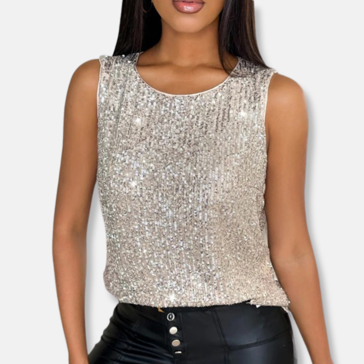 Elodie | Women's Sparkle Sequin Sleeveless Party Top