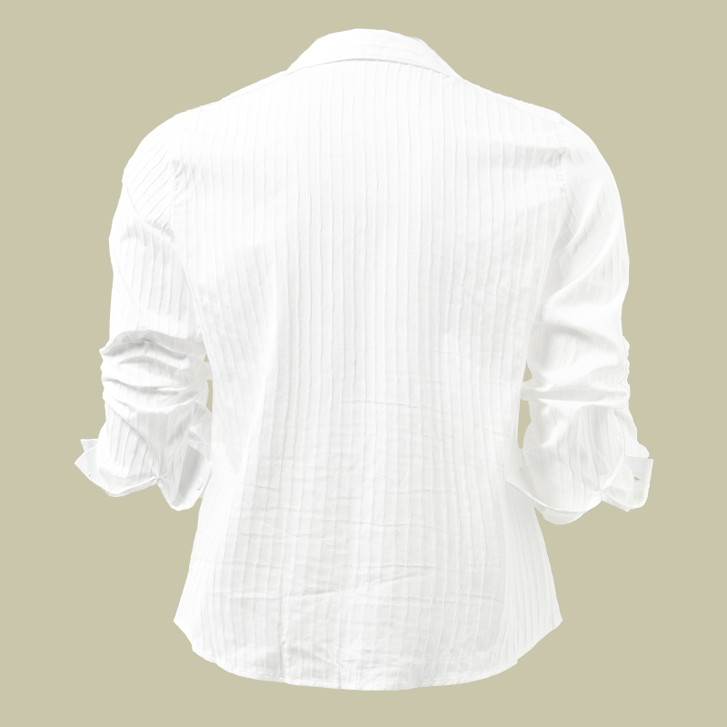 Theo | Men's Ribbed Slim Fit Linen Shirt
