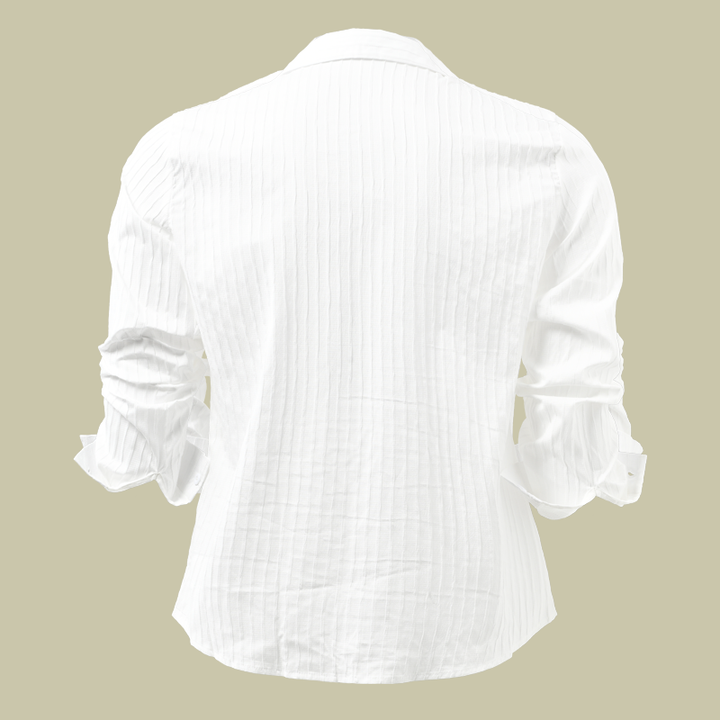 Theo | Men's Ribbed Slim Fit Linen Shirt
