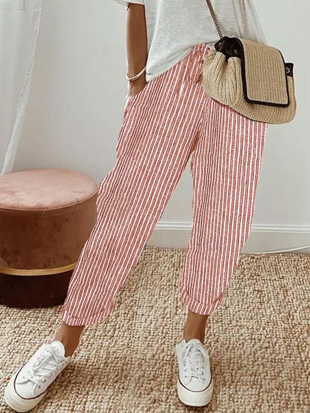 Iris | Women's Relaxed Drawstring Linen Trousers