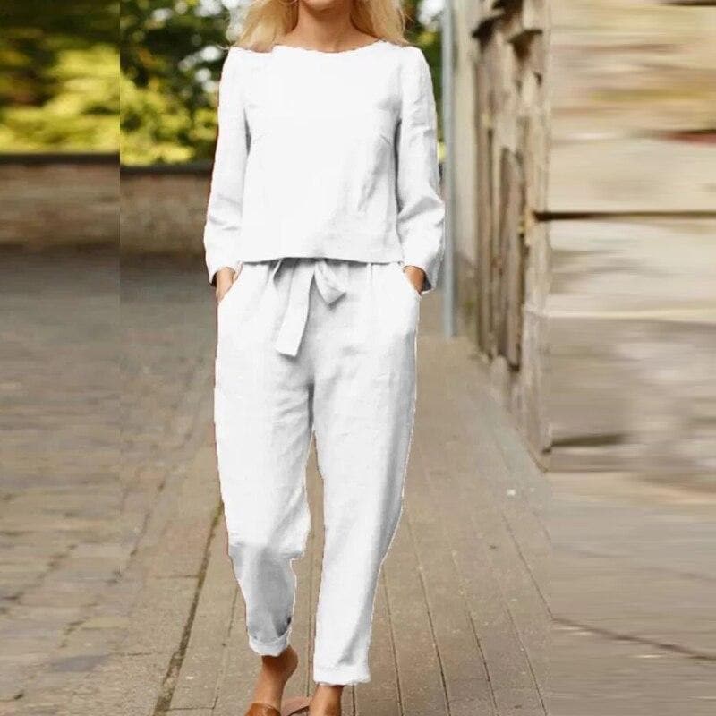Mila | Women's Relaxed Linen Two-Piece Lounge Set