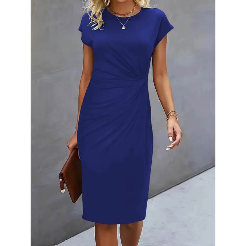 Naomi | Women's Ruched Waist Bodycon Midi Dress