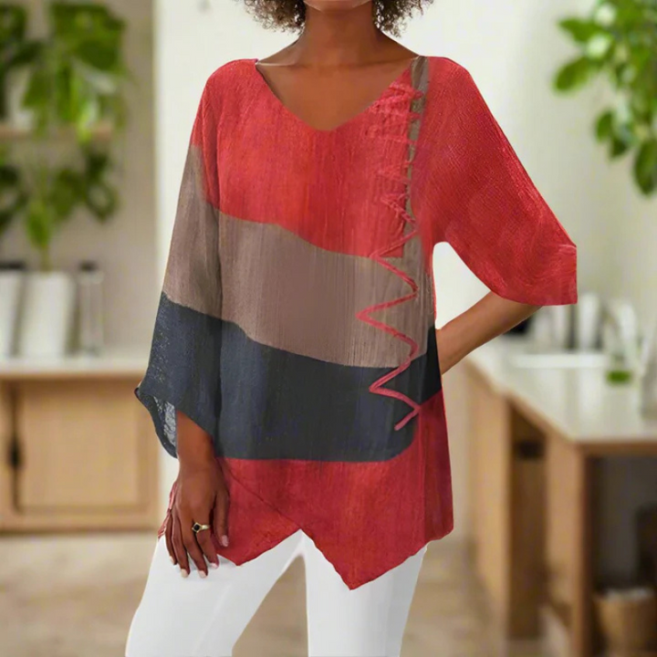 Clara | Women's Color Block Long Sleeve Tunic