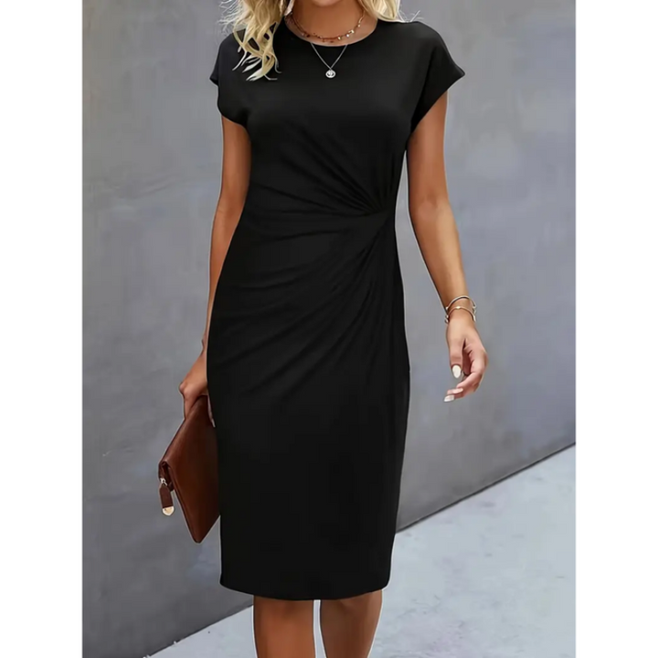 Naomi | Women's Ruched Waist Bodycon Midi Dress