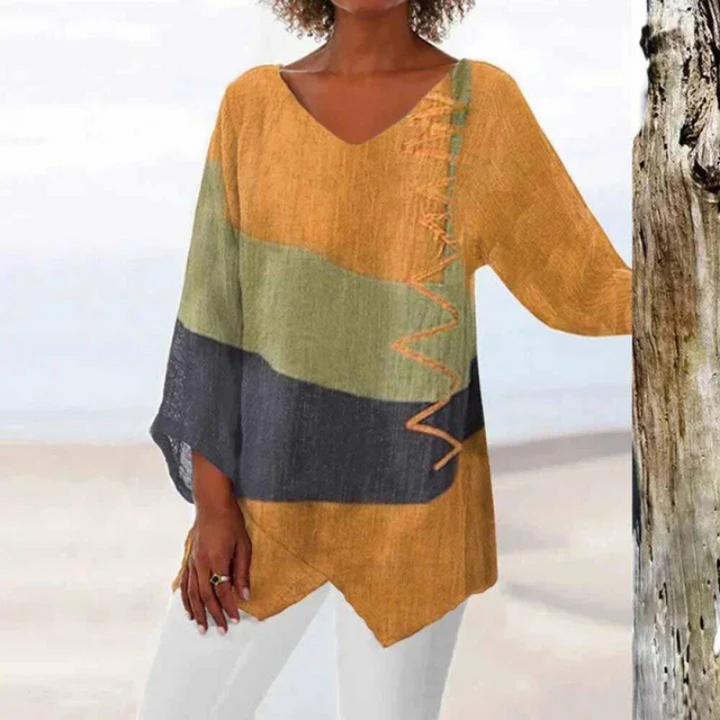 Clara | Women's Color Block Long Sleeve Tunic