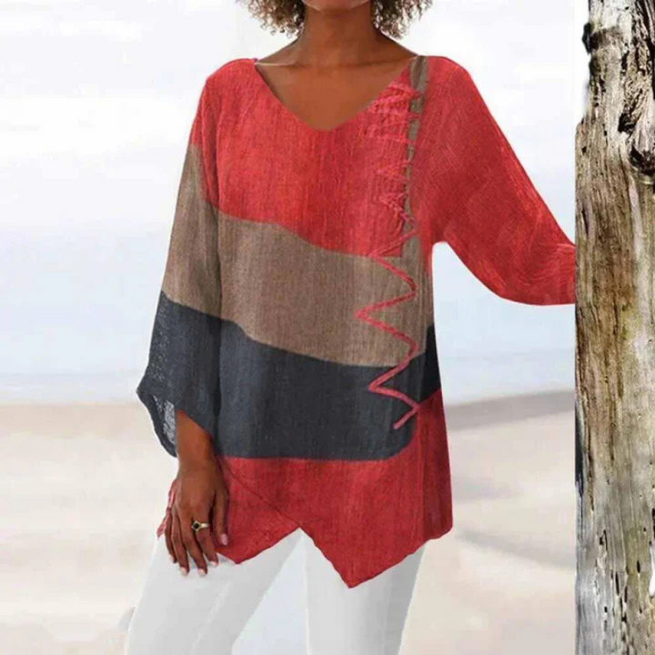 Clara | Women's Color Block Long Sleeve Tunic
