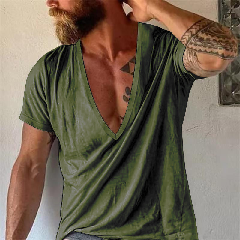 Mason | Men's Relaxed Deep V-Neck Short Sleeve T-Shirt