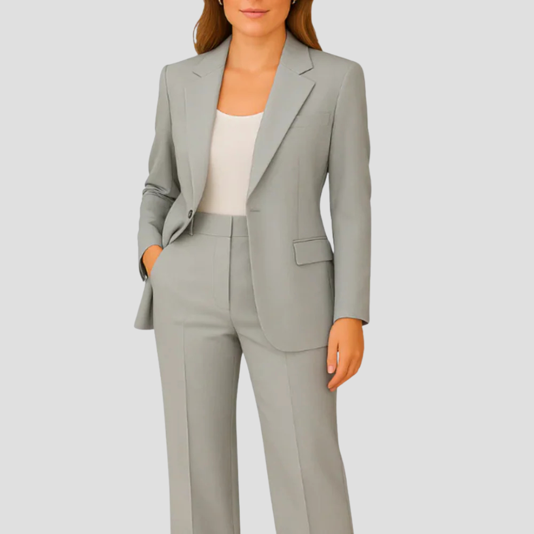 Amelia | Women's Structured Blazer And Straight Leg Trouser Set