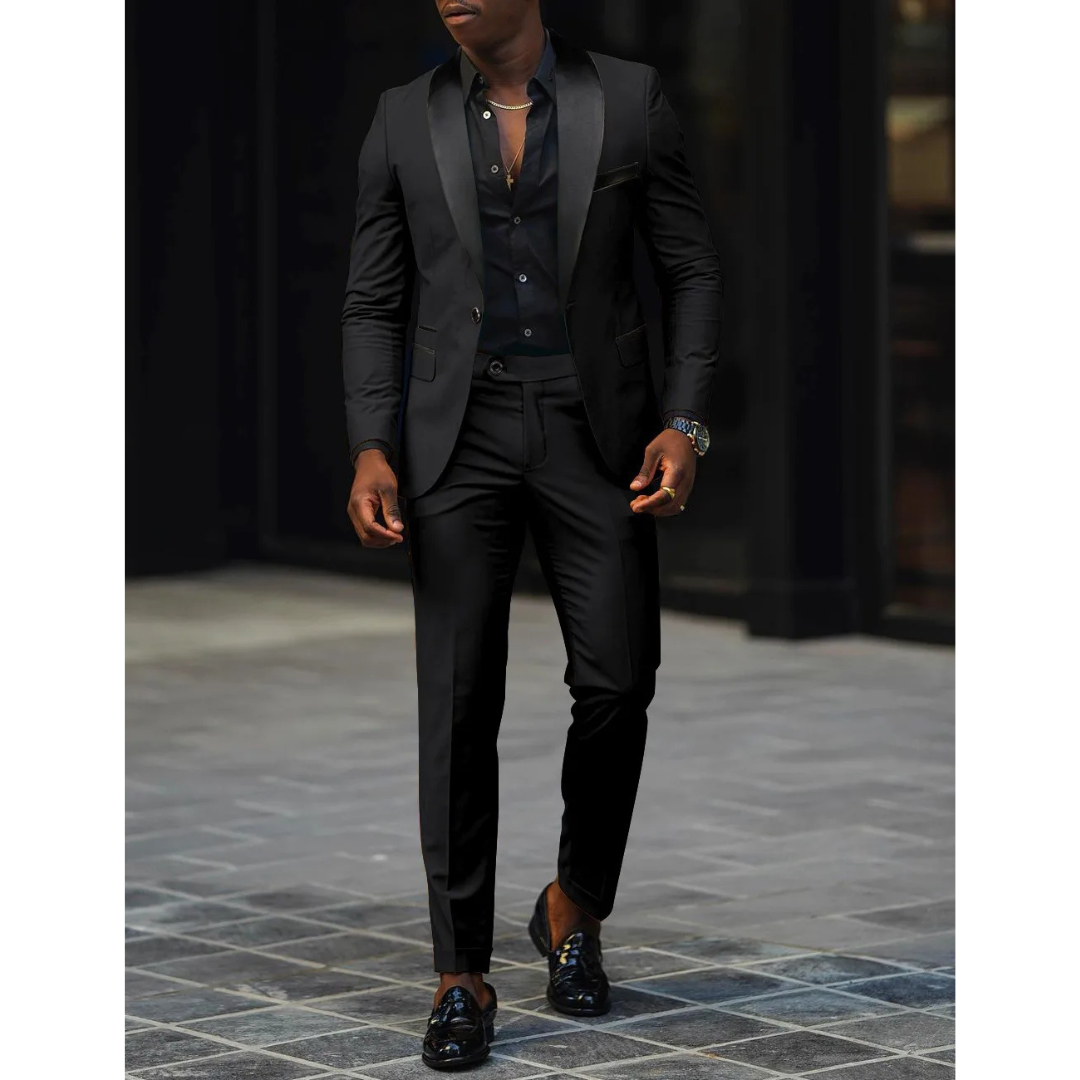 Victor | Men's Slim-Fit Formal Suit With Lapels