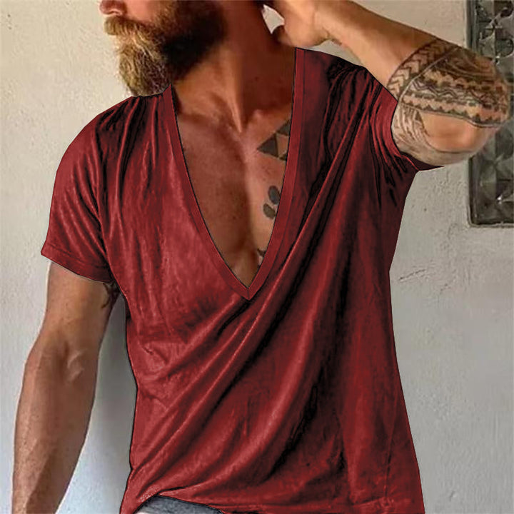 Mason | Men's Relaxed Deep V-Neck Short Sleeve T-Shirt