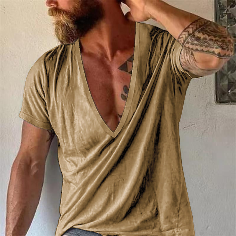Mason | Men's Relaxed Deep V-Neck Short Sleeve T-Shirt