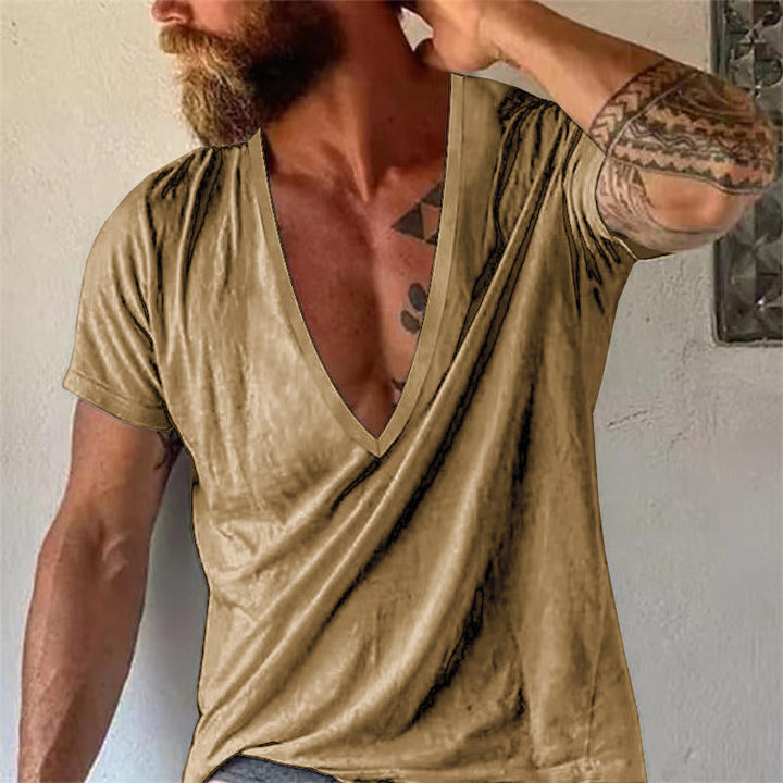 Mason | Men's Relaxed Deep V-Neck Short Sleeve T-Shirt