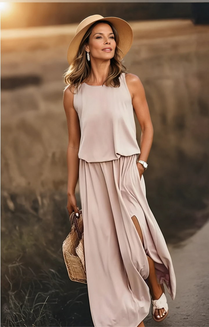 Elara | Women's Sleeveless Round Neck Summer Shift Dress