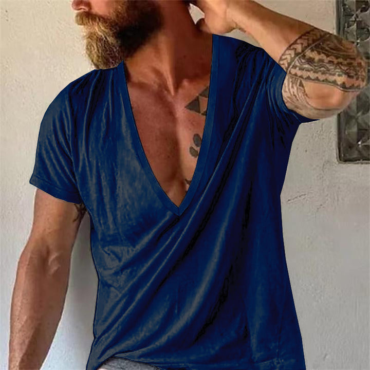 Mason | Men's Relaxed Deep V-Neck Short Sleeve T-Shirt