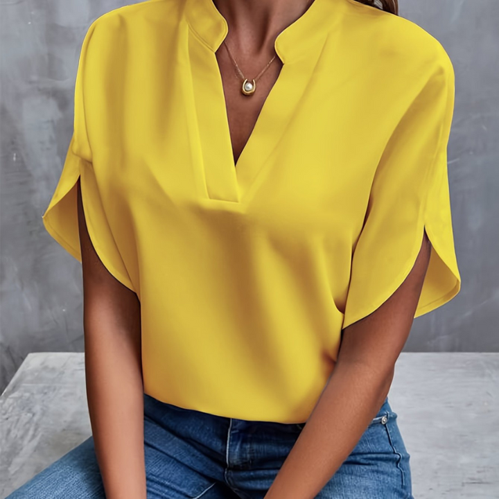 Ivy | Women's Split Sleeve V-Neck Blouse Top