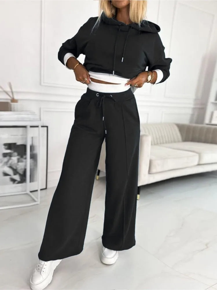 Mila | Women's Relaxed Hoodie & Wide-Leg Co-Ord Set
