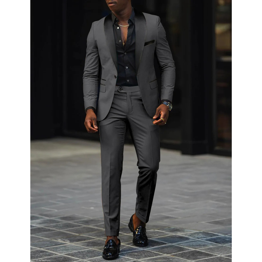 Victor | Men's Slim-Fit Formal Suit With Lapels