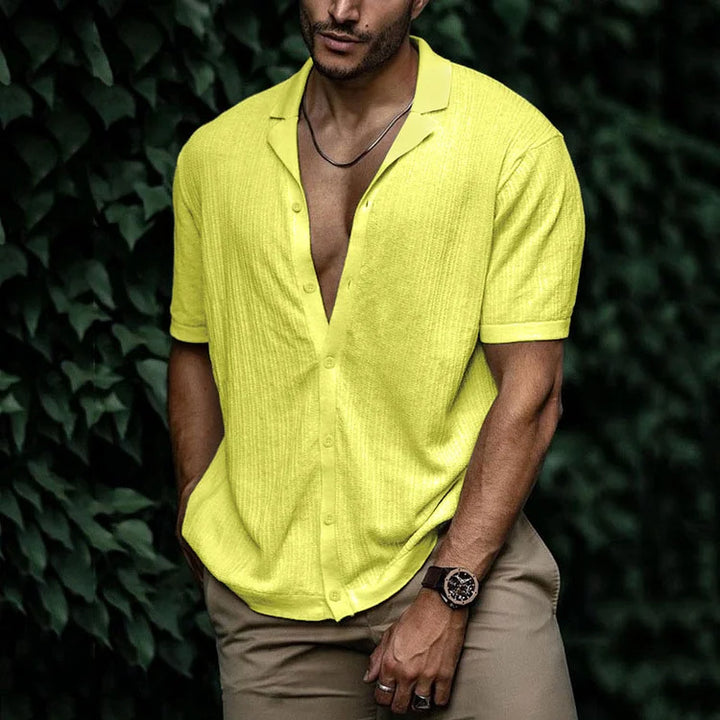 Mateo | Men's Cuban Collar Short Sleeve Shirt
