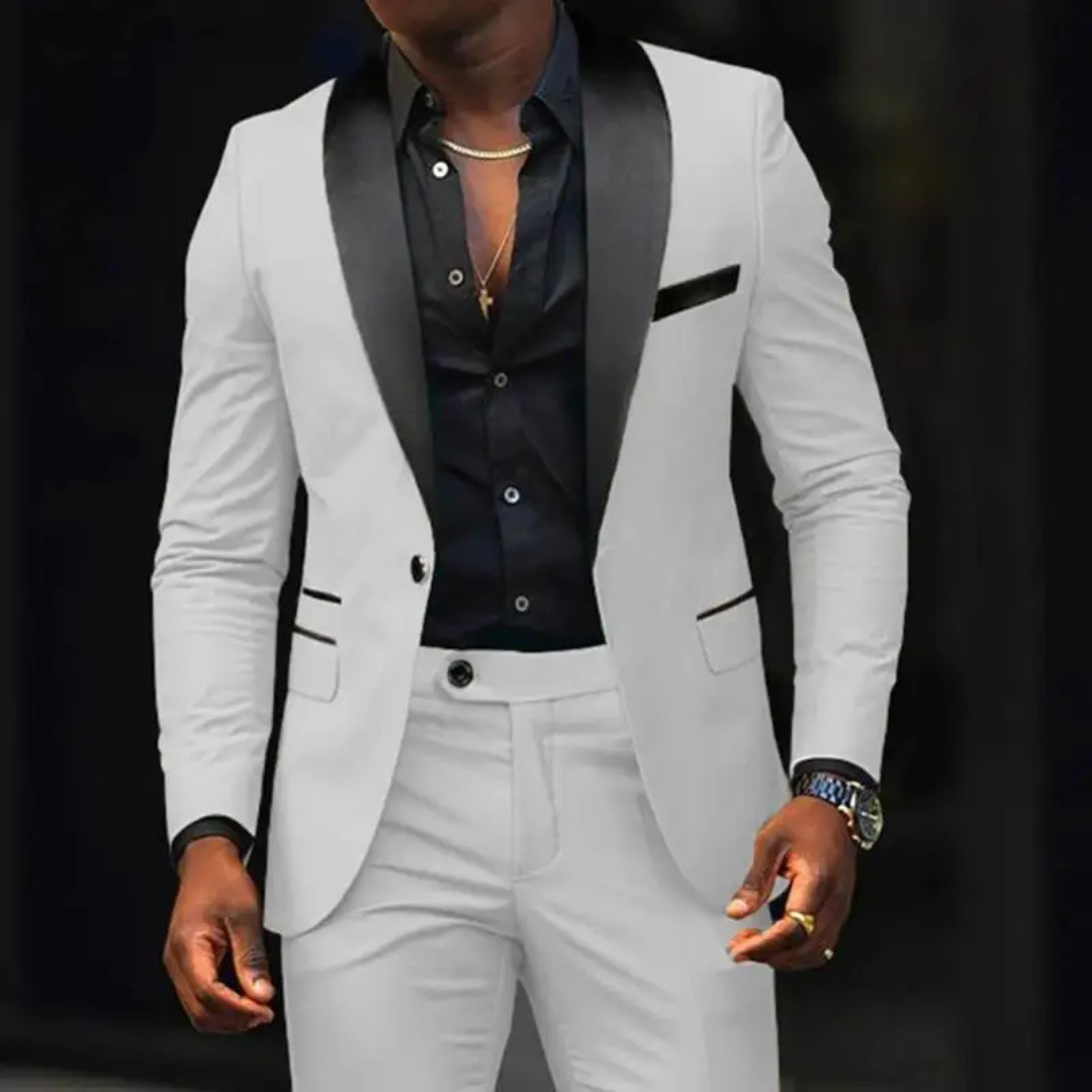 Victor | Men's Slim-Fit Formal Suit With Lapels