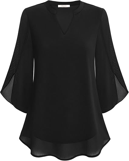 Luna | Women's Chiffon Bell Sleeve Blouse Top