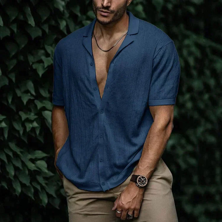 Mateo | Men's Cuban Collar Short Sleeve Shirt