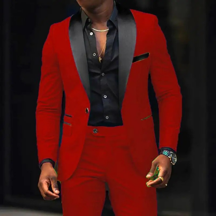Victor | Men's Slim-Fit Formal Suit With Lapels