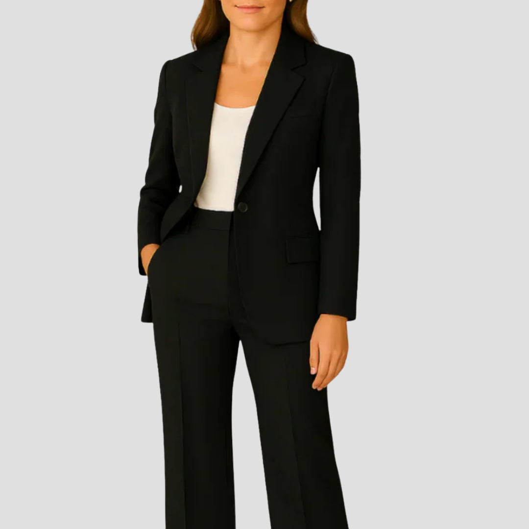 Amelia | Women's Structured Blazer And Straight Leg Trouser Set