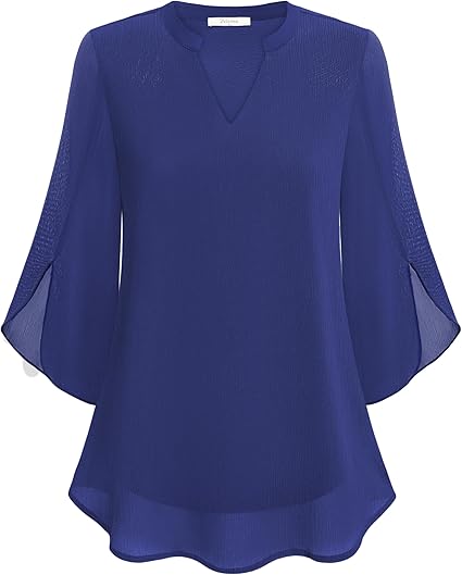 Luna | Women's Chiffon Bell Sleeve Blouse Top