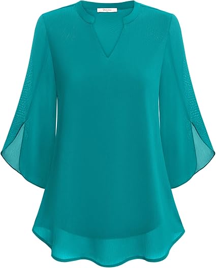 Luna | Women's Chiffon Bell Sleeve Blouse Top